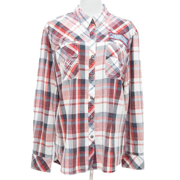 Affliction Sweet Afternoon Long Sleeve Button Down Woven Shirt Size Medium - Picture 1 of 11